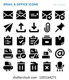 Email And Office Vector Icon Set