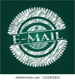 Email on chalkboard