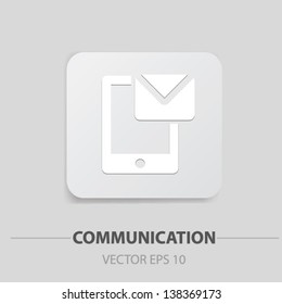 Email on mobile phone sign,vector