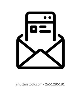 Email on a phone icon, representing electronic communication on a device