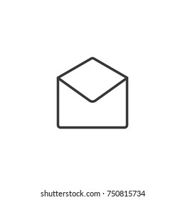 email open envelope Icon. line style vector illustration