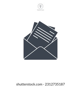 E-Mail Offene Briefumschlag Symbol-Vorlage für Grafik- und Webdesign-Kollektion Logo Vektorgrafik