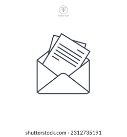Email Open envelope icon symbol template for graphic and web design collection logo vector illustration