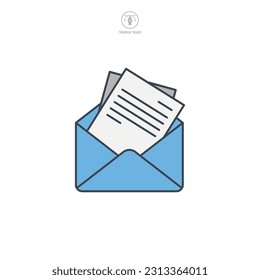 E-Mail Offene Briefumschlag Symbol-Vorlage für Grafik- und Webdesign-Kollektion Logo Vektorgrafik