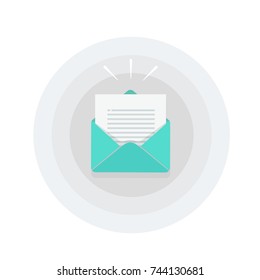 Email open flat icon illustration
