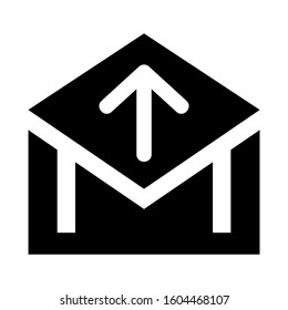 email open icon isolated sign symbol vector illustration - Collection of high quality black style vector icons
