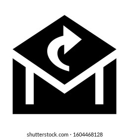 email open icon isolated sign symbol vector illustration - Collection of high quality black style vector icons
