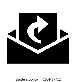 email open icon isolated sign symbol vector illustration - Collection of high quality black style vector icons
