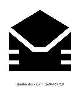 email open icon isolated sign symbol vector illustration - Collection of high quality black style vector icons

