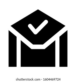 email open icon isolated sign symbol vector illustration - Collection of high quality black style vector icons
