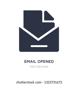 email opened envelope icon on white background. Simple element illustration from UI concept. email opened envelope sign icon symbol design.