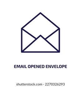 email opened envelope icon from user interface collection. Thin linear email opened envelope, mail, email outline icon isolated on white background. Line vector email opened envelope sign, symbol for 
