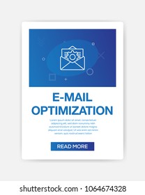 E-MAIL OPTIMIZATION ICON INFOGRAPHIC