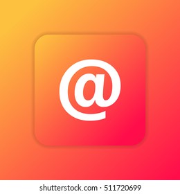 Email orange bright app ui/ux Icon / Logo design