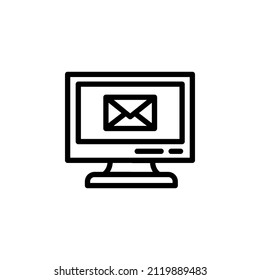 E-mail With Outline Icon Vector