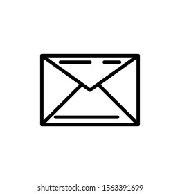 Email outline icon. vector illustration. Isolated on white background.