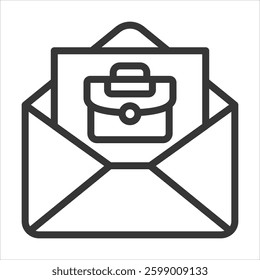 Email Outline Icon Vector Illustration