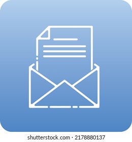 Email outline icon for website and design in vector.