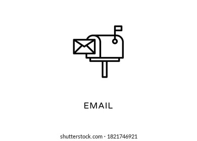 Email Outline Icons - Stroked, Vectors