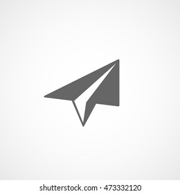 Email Paper Airplane Flat Icon On White Background