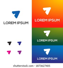 Email Paper Airplane logo vector icon of message. 
simple flat design vector mail and message symbol, Creative Concept