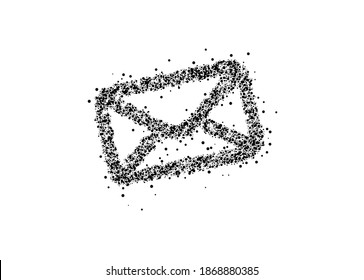 Diseño vectorial de elementos de diseño web de iconos de partículas de correo electrónico.