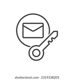 E-Mail-Passwort-Symbol - Symbol für Schlüsselnachricht