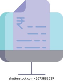 Email Pago Diseño de icono plano de rupia