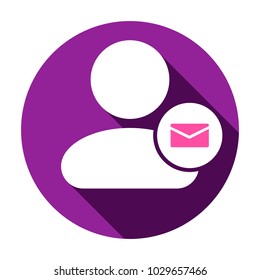 Email people user icon. Vector illustration