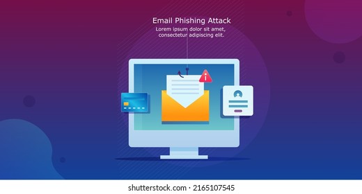 Email Phishing Phishing Attack Cyber Attack Stock Vector (Royalty Free ...