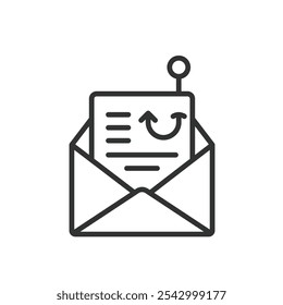 Email phishing dataset, icon in line design. Email, phishing, dataset, spam, security, scam, cybersecurity on white background vector. Email phishing dataset editable stroke icon