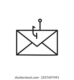 Email phishing icon Isolated flat vector in outline