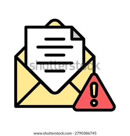 Email Phishing Icon Lineal Color Style