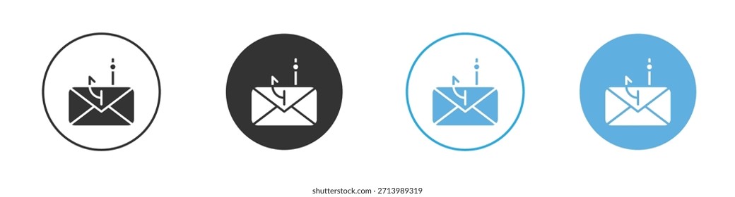 Conjunto de diseño de Plantilla de logotipo de icono de phishing de correo electrónico