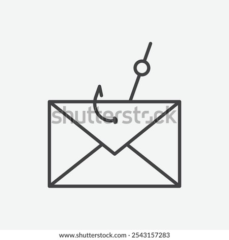 Email phishing icon set. vector illustration.