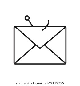 Email phishing icon. thin stroke and solid.