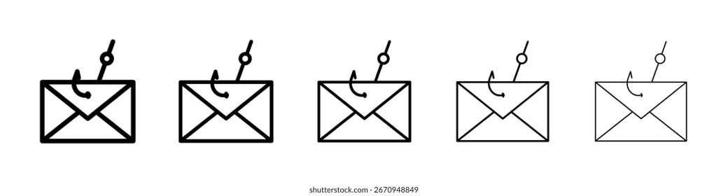 Colección de Vector de íconos de phishing por correo electrónico. EPS 10