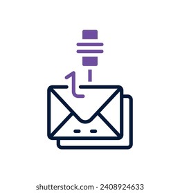 icono de phishing de correo electrónico. icono de doble tono vectorial para tu sitio web, móvil, presentación y diseño de logotipo.