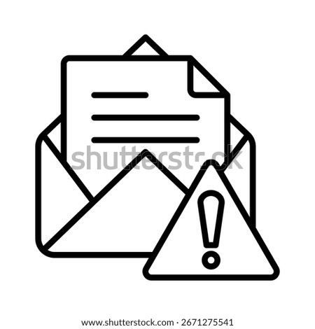 Email Phishing line icon vector illustration