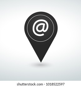 email pin. Map pin icon.