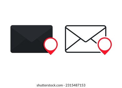 Email pointer icon. Illustration vector