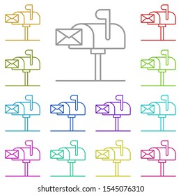 Email, post multi color icon. Simple thin line, outline vector of real estate icons for ui and ux, website or mobile application