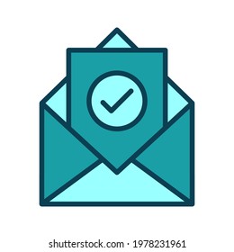 Email, Post, Send Icon Vector Image. Can Also Be Used For Cyber Security. Suitable For Use On Web Apps, Mobile Apps And Print Media.