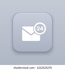 E-mail, postage button, best vector on a gray background
