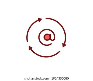 E-Mail Premium-Line-Symbol Einfaches hochwertiges Piktogramm. Moderne Kontursymbole. Schlagt Vektorgrafik auf weißem Hintergrund. 