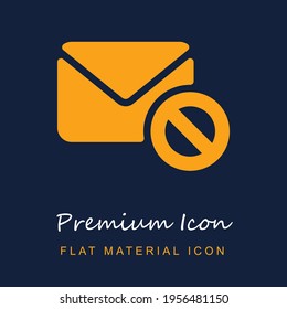 Email premium material ui ux isolated vector icon in navy blue and orange colors