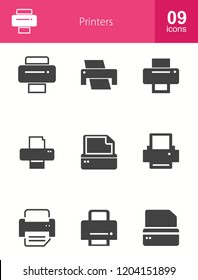 Email & Printer Glyph Icons