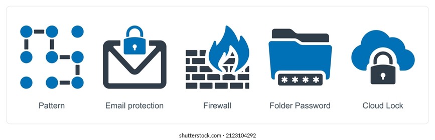 Protección De Correo Electrónico Y Concepto De Icono De Firewall