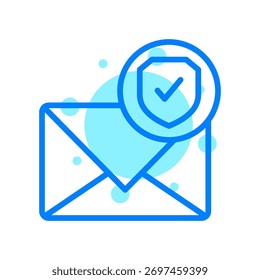 Icono de protección de correo electrónico en forma de Ilustración vectorial