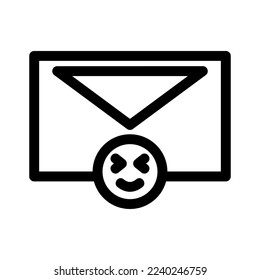 icono de clasificación de correo electrónico o logotipo símbolo de signo aislado ilustración vectorial - iconos vectoriales de estilo negro de alta calidad
